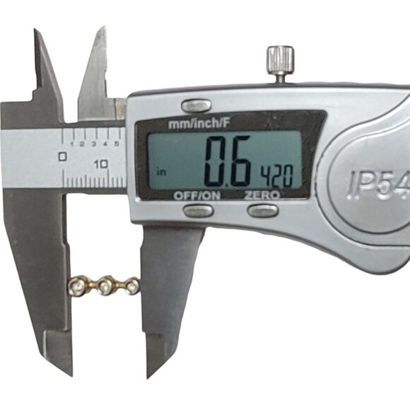 10k Yellow Gold Tiny Diamond Chip Journey Drop Pendant, 0.8 Grams - Picture 5 of 7